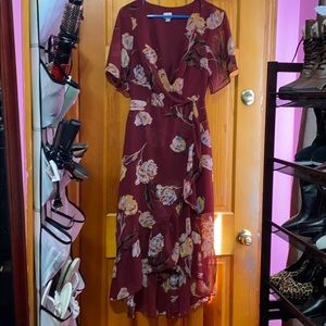 Beautiful burgundy dress floral